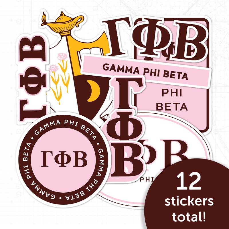 Desert Cactus Gamma Phi Beta Standard Sticker Sheet Decal Laptop Water Bottle Car (Full - Standard) - Image 5